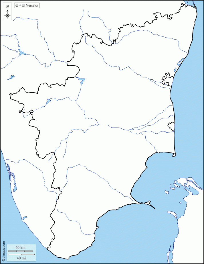 Blank Outline Map Of Tamilnadu Us Map Printable Blank