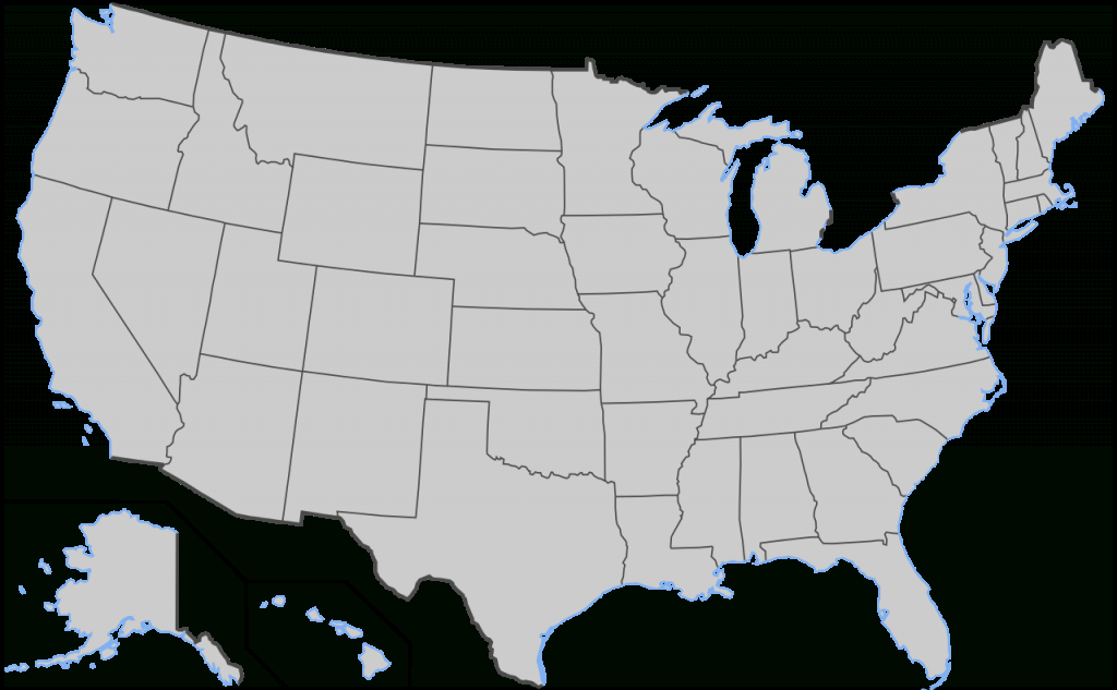 Blank Map Of American Cities 50 States Blank Us Map Black Borders 1 