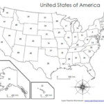 Blank Map Of The United States With Numbers Printable Map