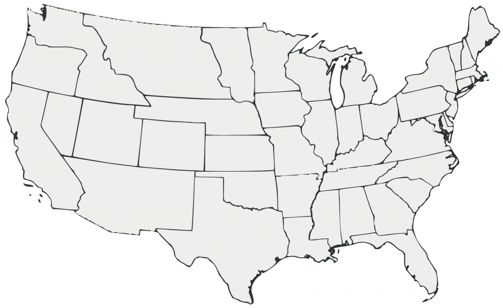 Blank Map Of United States In 1860 Printable Map