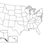 Blank Outline Map 10 Of The USA WhatsAnswer Us Map Printable