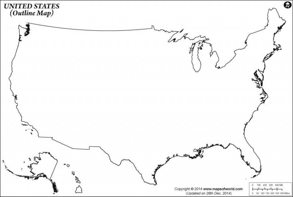 Blank Outline Map Of The United States Printable Map