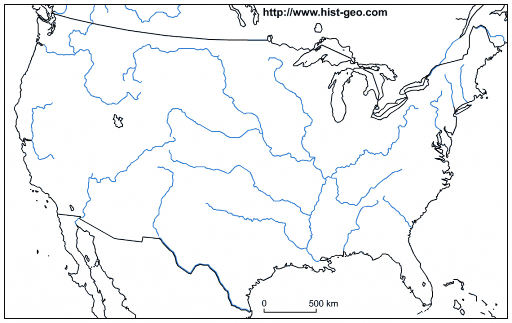 Blank Physical Map Of The United States Printable Map