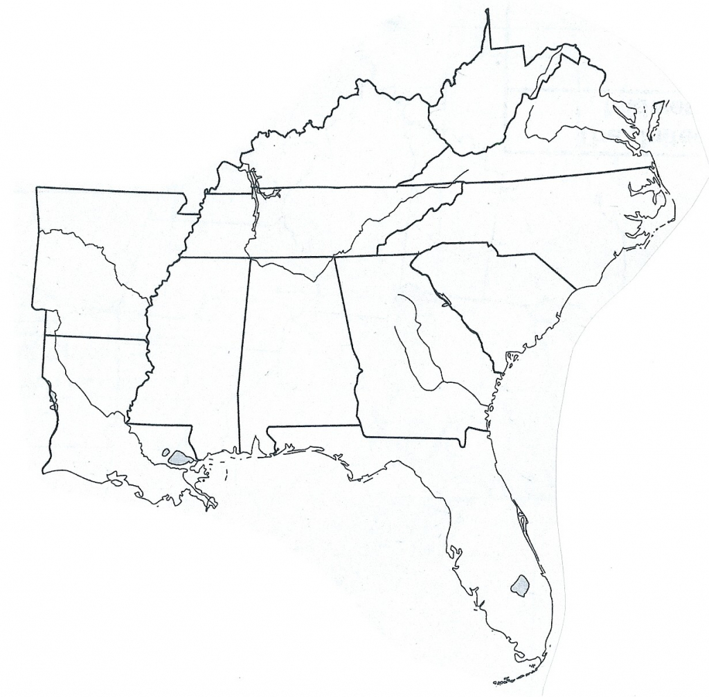 Blank Printable Map Of The United States Best Southeast Us States 