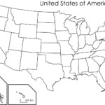 Blank Printable US Map With States Cities