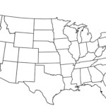 Blank Printable US Map With States Cities