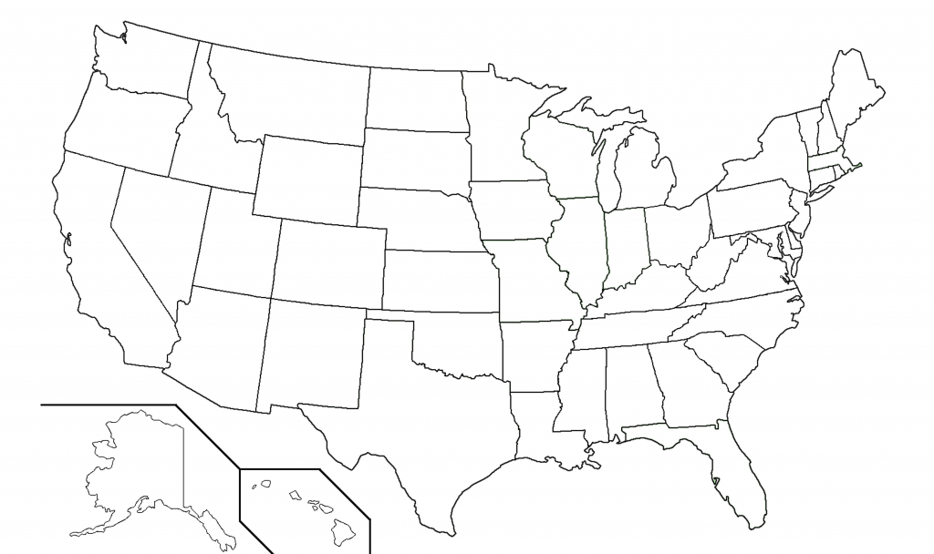 Blank State Map Quiz Printable Map
