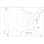 Blank United States Outline Wall Map The Map Shop