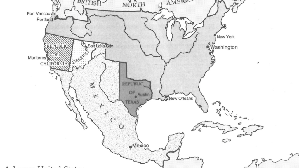Blank Us Map 1850