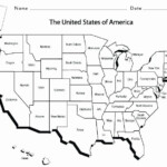 Blank Us Map Quiz Printable Regions The United States Worksheets Five