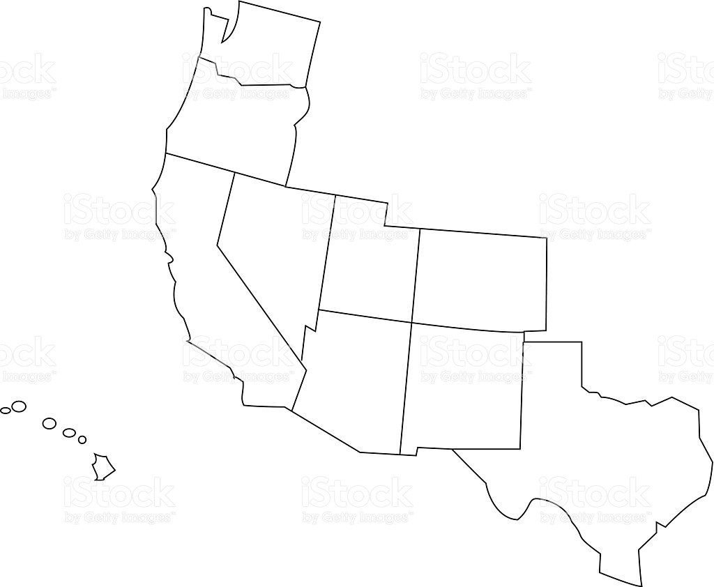 Blank Us Map Southwest Region 1848 1848Color2 Inspirationa Of The 