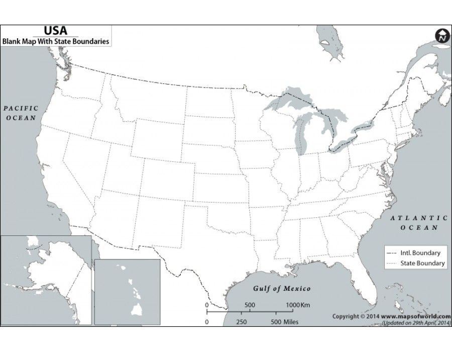 Blank Us Map With State Boundaries Map Us Map Usa Map 