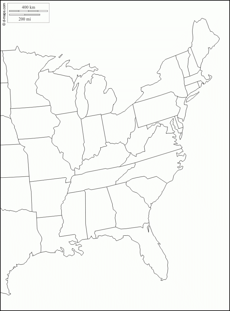 Blank Us State Map Northeast Of States New North East Usa Free Maps 