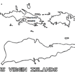 Blank Us Virgin Islands Map