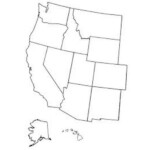 Blank Western Region United States Map Sketch Coloring Page