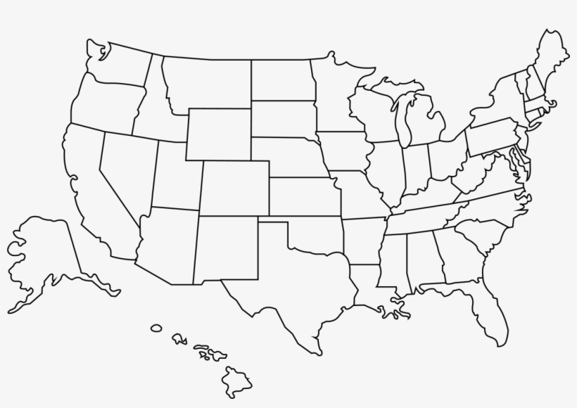 Download Transparent Outline Of The United States Blank Us Map High 