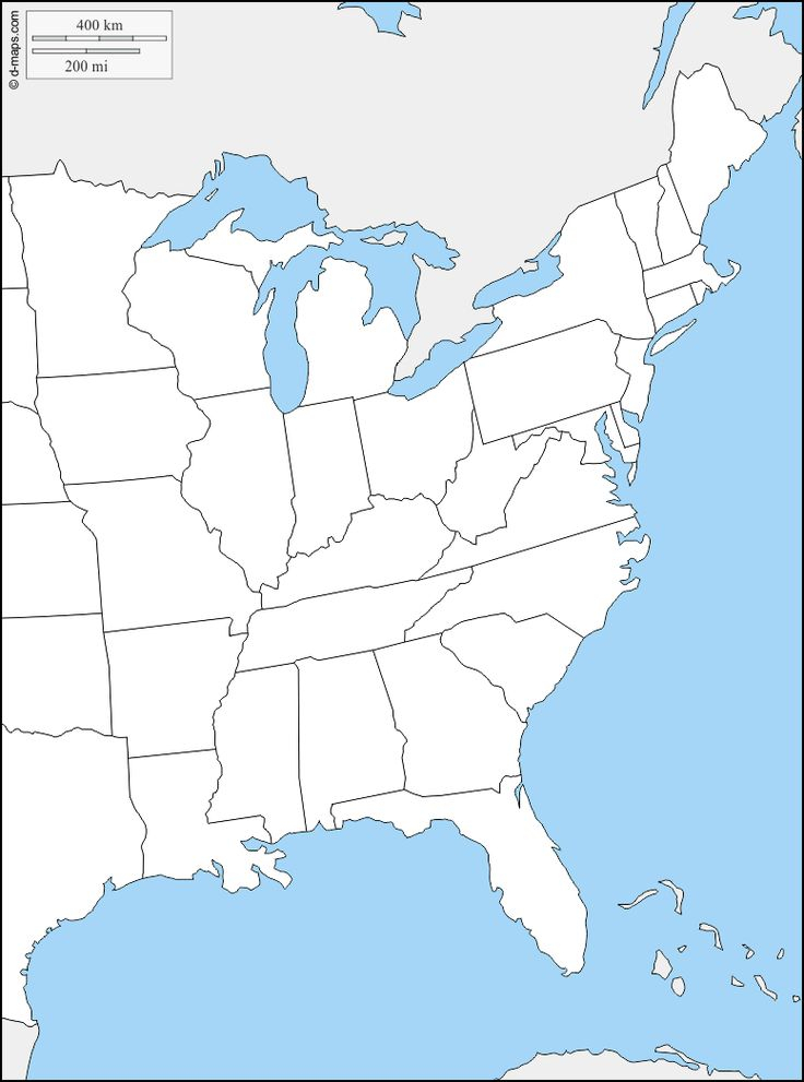 East Coast Of The United States Free Map Free Blank Map Free 
