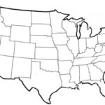 Image Result For Printable Us Map With State Borders United States