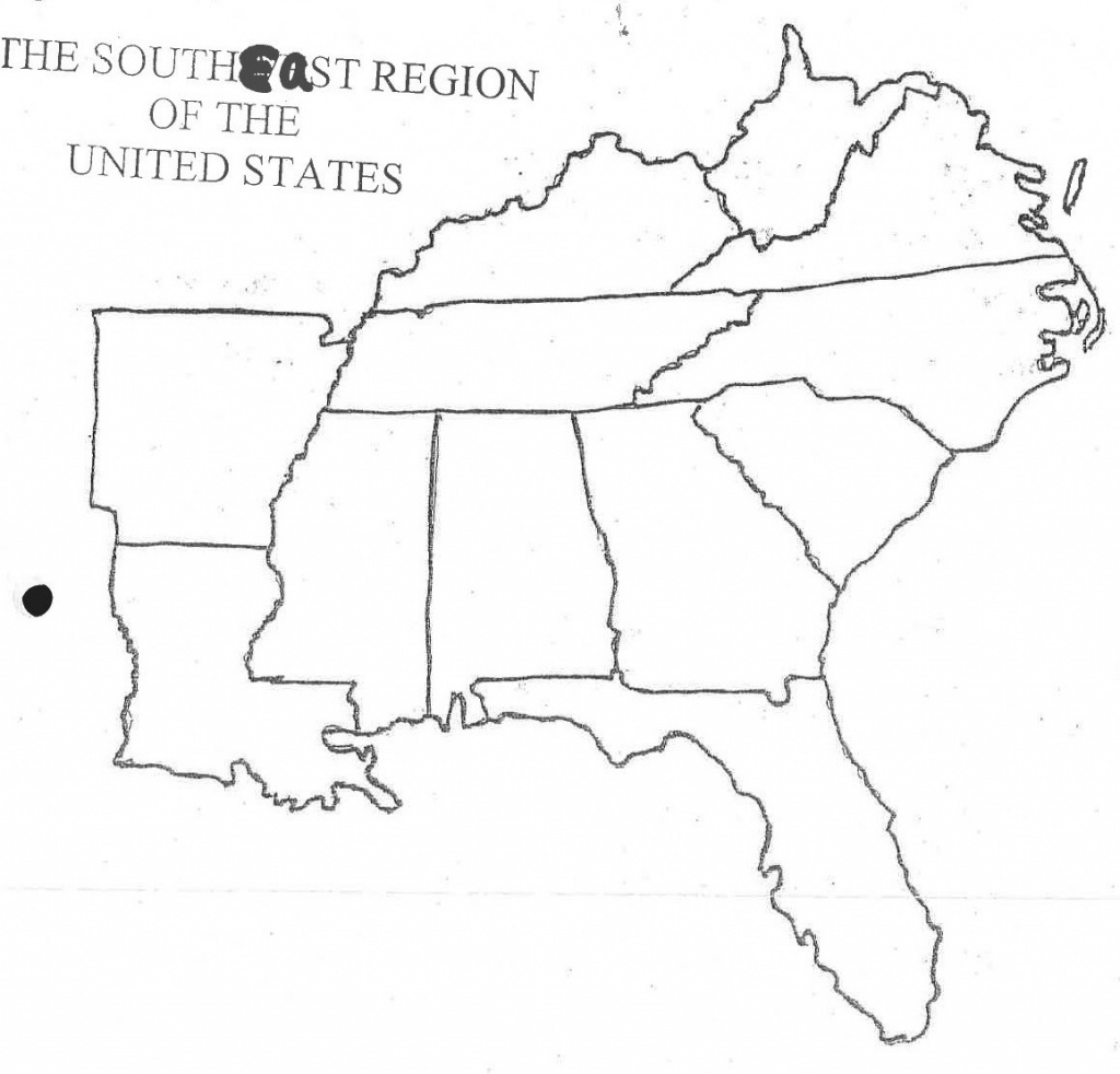 Map Of The Southeast Region Of The United States Printable Map