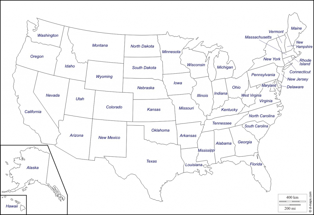 Map Of United States With State Names Printable Printable Maps