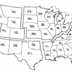 Numbered Us Map United States Quiz New Blank With Blank Us Map
