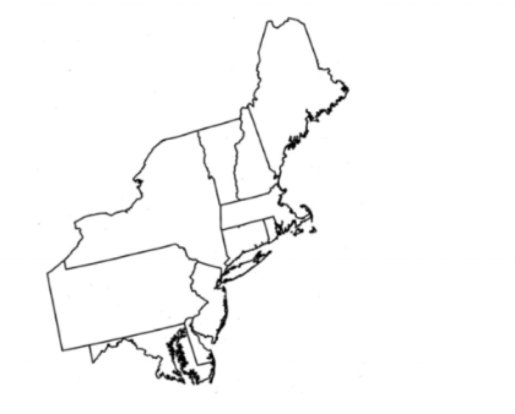 Outline Map Northeast States Printable Map