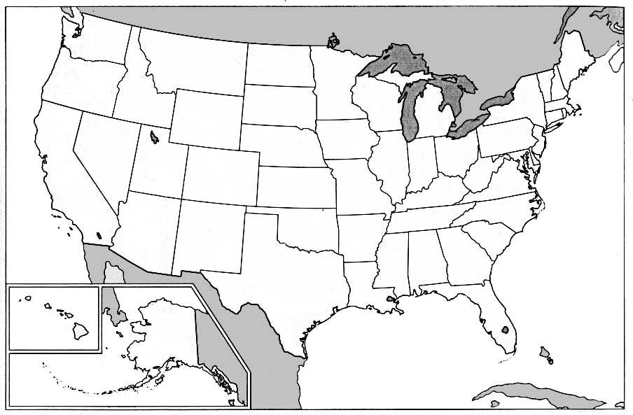 Physical Geography 101 Blank Map Of The US