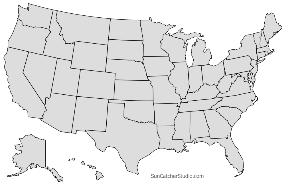 Printable Blank Map Of The United States