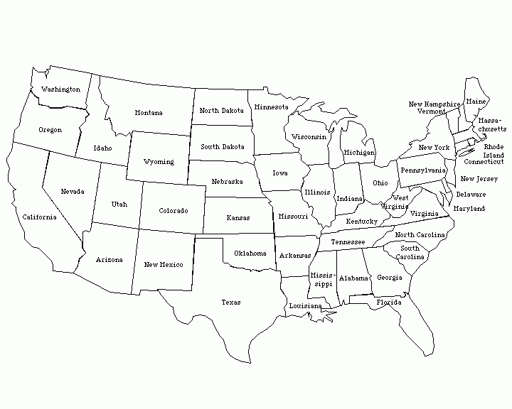 Printable Blank Us Map With State Outlines ClipArt Best