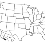 Printable Blank USA Map color In The States Your Kids Have Been To