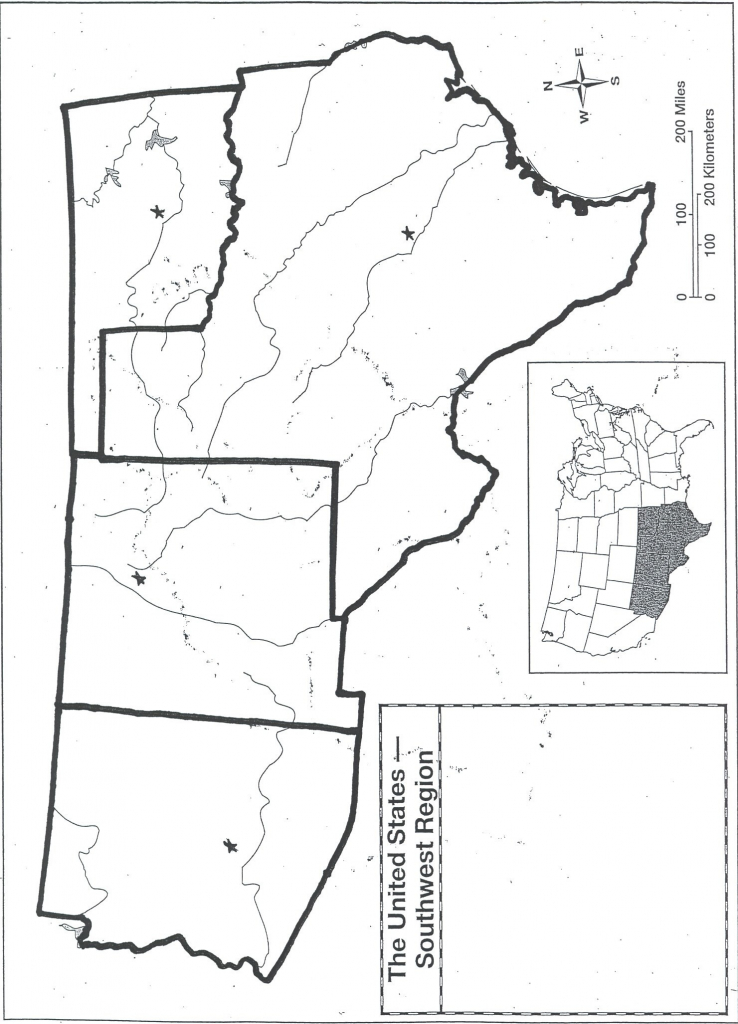 Printable Map Of Southwest Usa Printable US Maps