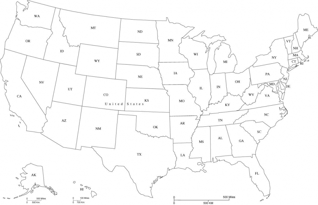 Printable Map Of The United States With State Abbreviations Printable 