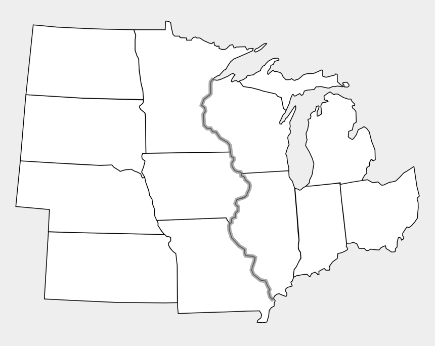 States Vector Blank Blank Map Of The Midwest Cliparts Cartoons 