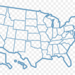 United States Map Outline In Light Blue United States Map Outline HD