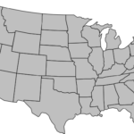 United States Of America Map Outline Gray Clip Art At Clker