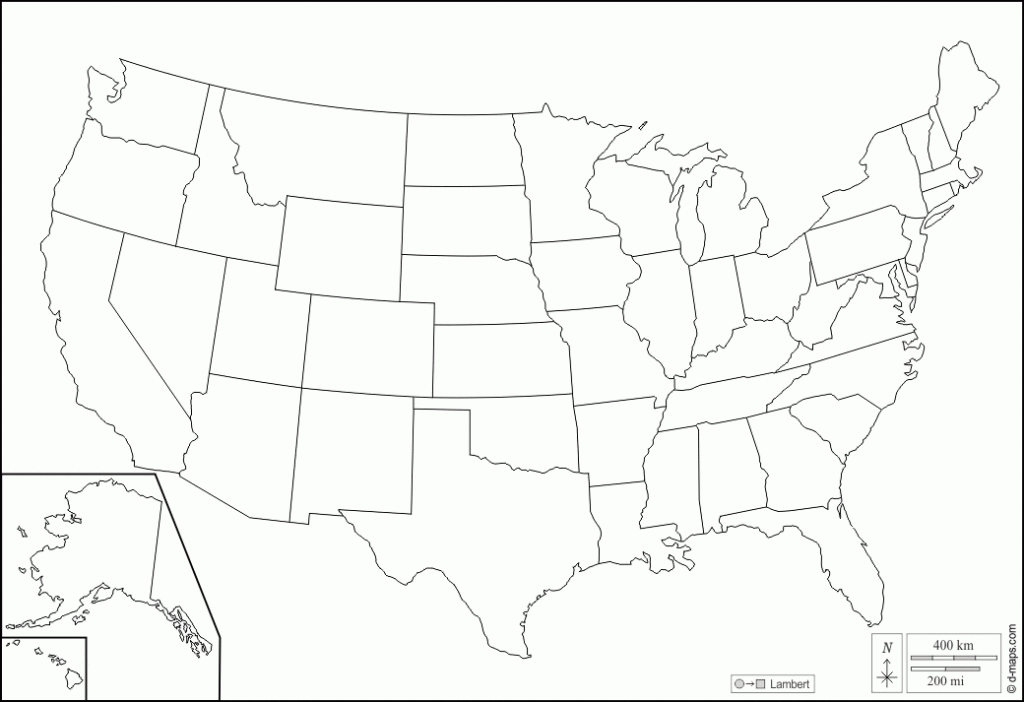 United States With Alaska And Hawaii Free Map Free Blank Map Free 