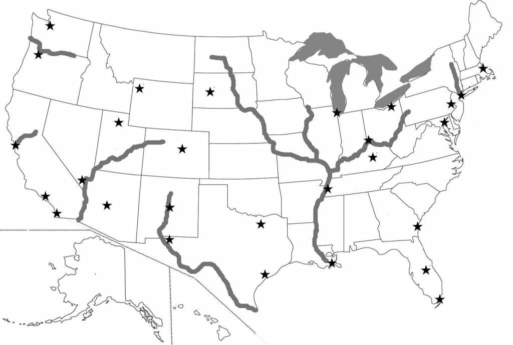 Us Major Rivers Map Printable Best Usa Full State Names Thempfa Org