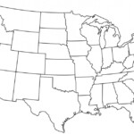 Us States Blank Map 48 States In Map Of United States Outline