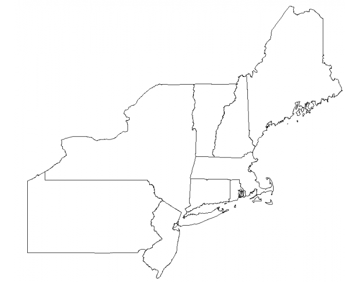 US States The Northeast Printable