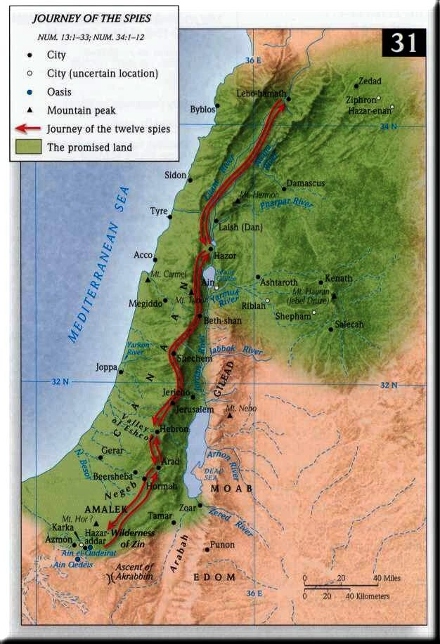 12 Spies Israel Map Google Search Bible Mapping Bible Online 