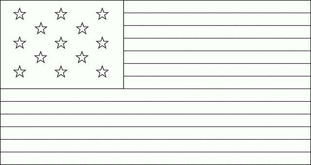 13 Star United States Flag 1776 ClipArt ETC