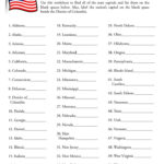 50 States and Capitals Worksheet States And Capitals State Capitals