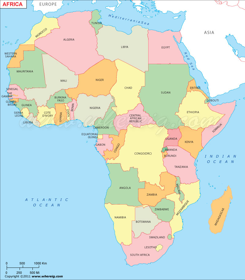 Africa Outline Map Africa Blank Map