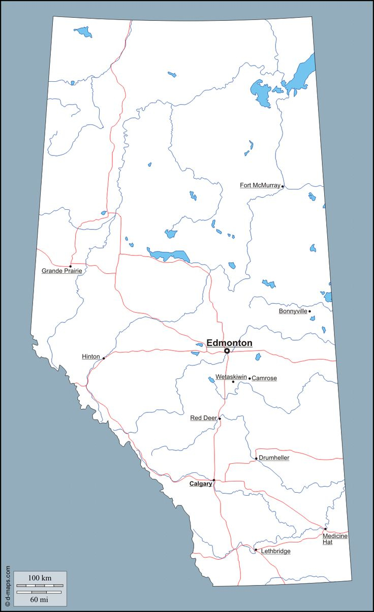 Alberta Free Map Free Maps Social Studies Elementary Map