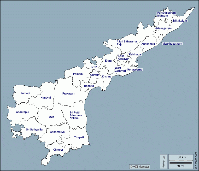 Andhra Pradesh Free Map Free Blank Map Free Outline Map Free Base 