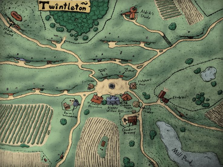  Art My First Fully Colored Town Map A Halfling Town Inspired By The 