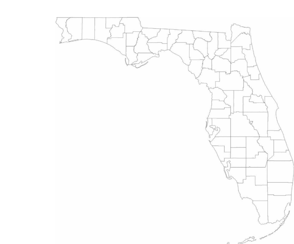 Blank Florida County Map Free Download