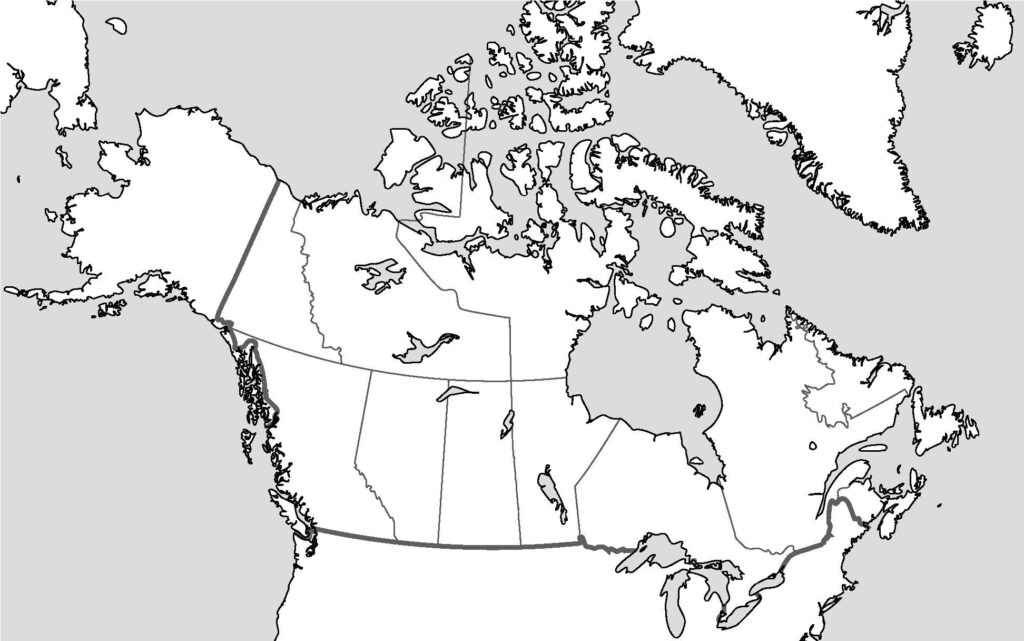 Blank Map Of Canada With Great Lakes World 2018 Canada Map North 