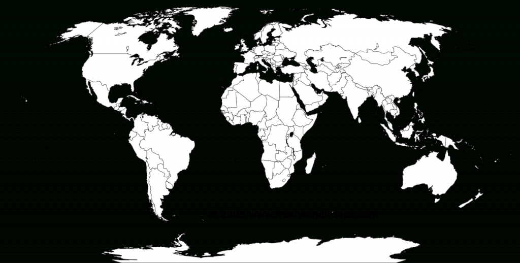 Blank Map Of The World Pdf Printable Blank World Outline Maps Regarding 