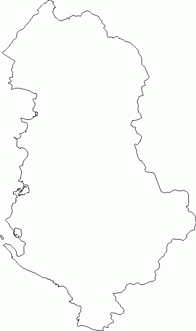 Blank Outline Map Of Albania